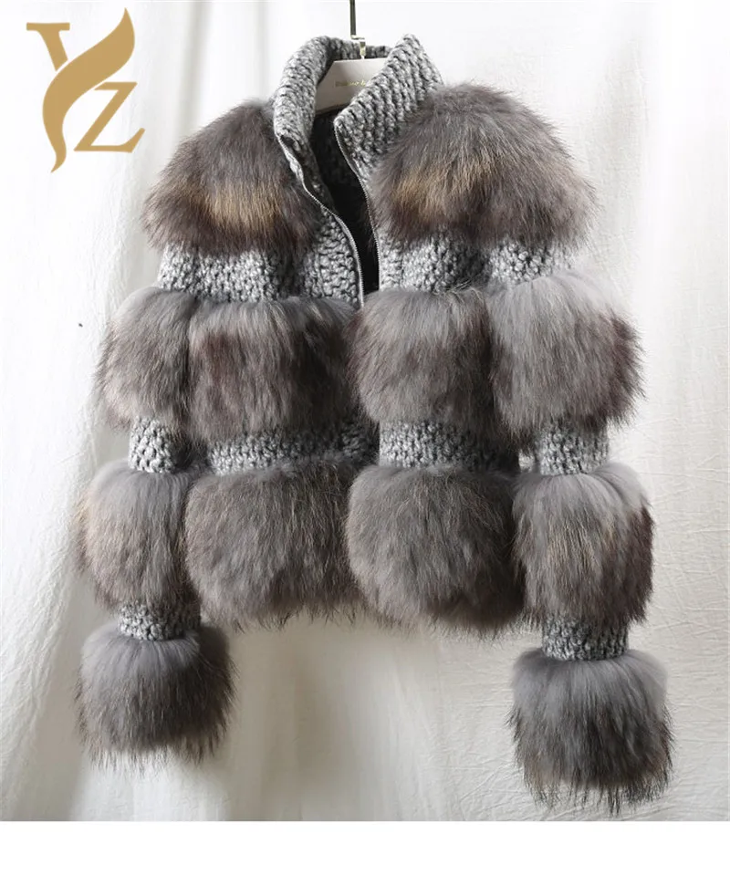 Зимняя Повседневная парка, модная меховая куртка, Женское пальто из натурального енота, милое стильное пальто из натурального меха, уличная куртка-бомбер