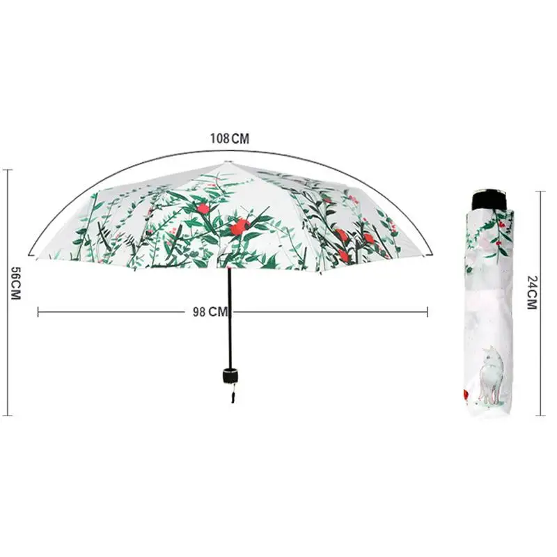 Small Folding Umbrella Rain Women Paraguas Gift Mini Pocket Parasol Girl Anti-Uv Waterproof Portable Travel Umbrellas Parapluie
