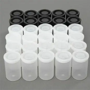 

5PCS 54x33mm Plastic Empty Film Canister Camera Reel Container Storage Case Can For Accessories Art Bead Coin Pill Fishing Bait