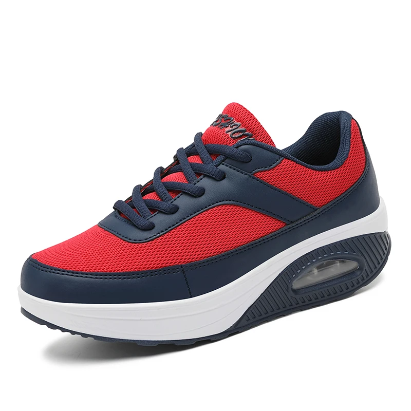 New Sport Women Toning Sneakers Flat Platform Outdoor Ladies Walking Shoes Blue Purple Women Thick Sole Fitness Shoes