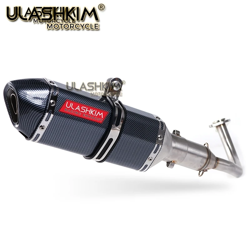 

PCX 125 150 Motorcycle Scooter Exhaust Muffler Full System Middle Pipe Slip-On Escape Fit For HONDA PCX125 PCX150 2014-2017