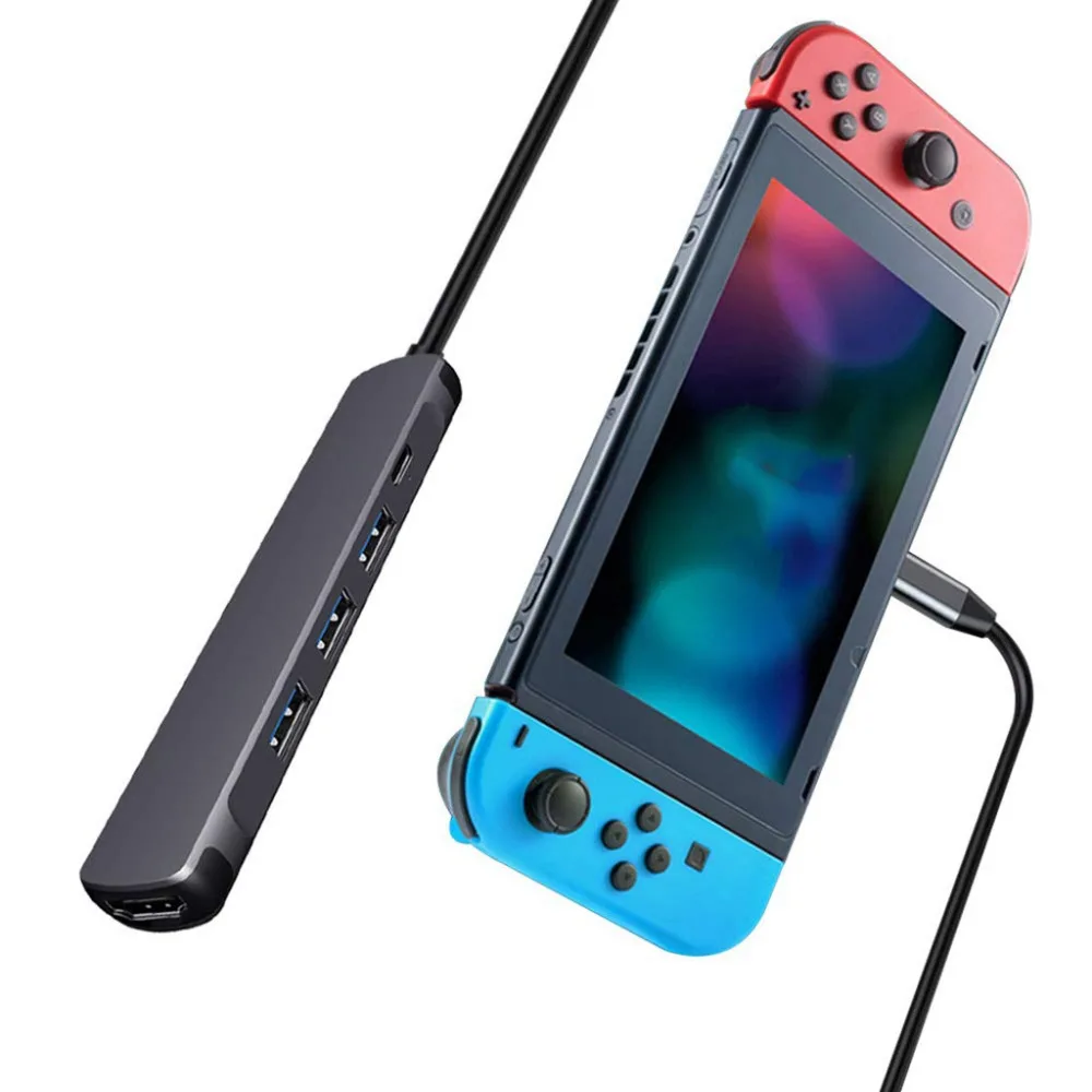 USB C концентратор 5 в 1 usb type C к HDMI USB 3,0 2,0 адаптер концентратор с зарядка PD порт Поддержка нескольких устройств для подключения S18