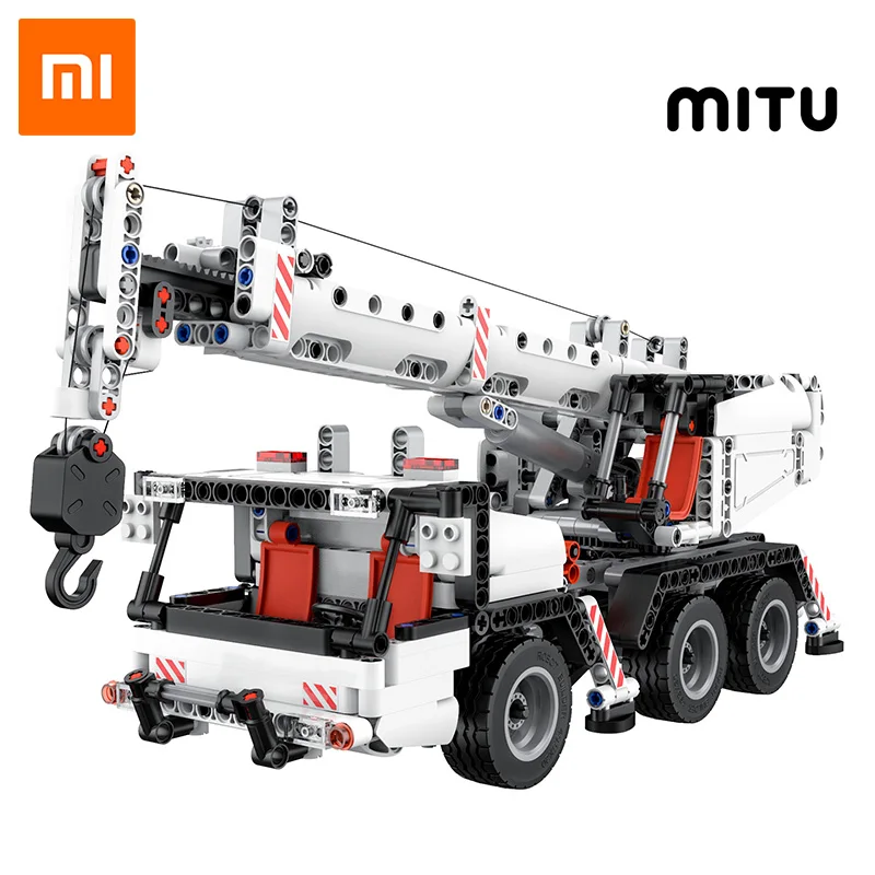 Xiaomi Mi Mitu Building Blocks Engineering Crane 360 Degree Rotating Console Lifting Telescopic Boo