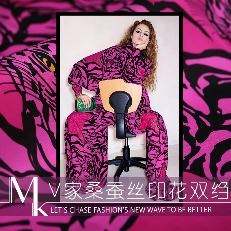 

140 cm wide brand printed silk fabric wrinkle resistant crepe de chine silk fabric drape dress crepe fabric wholesale silk cloth