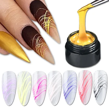 

6ml Spider Wire Drawing Nail Gel Varnish Pulling Silk Soak Off Line Drawing Painting Creative Nail Art Spider Gel Polish NF1615