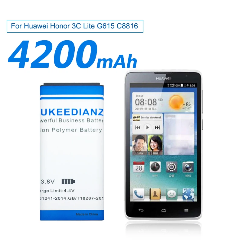 GUKEEDIANZI HB474284RBC 4200 мАч Сменный аккумулятор для телефона huawei Honor 3C Lite C8816 C8816D C8817 Ascend G521 G615 G620