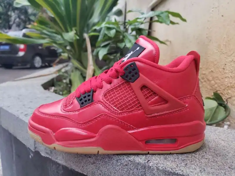 New Original Jordan 4 retro Men woman shoes basketball shoes sneakers Big red AJ4 Training shoes Sports Lovers shoes 308497-128