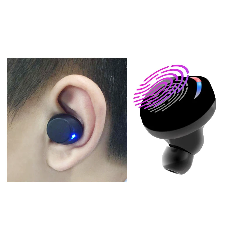 1 Pair Bluetooth 5.0 Headset Wireless Earphones Mini Earbuds Cordless Headphones Handsfree