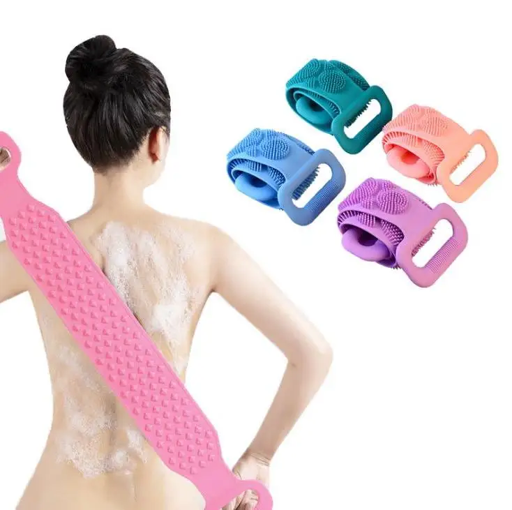 

Magic Silicone Bath Brushes Towels Rubbing Back Mud Peeling Body Massage Shower Extended Scrubber Skin Clean Shower Brush