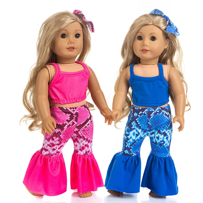 

Born Baby Fit 18 inch 43cm Doll Clothes Accessories Hair band color dark yellow blue pink shoulder skirt For Baby Birthday Gift