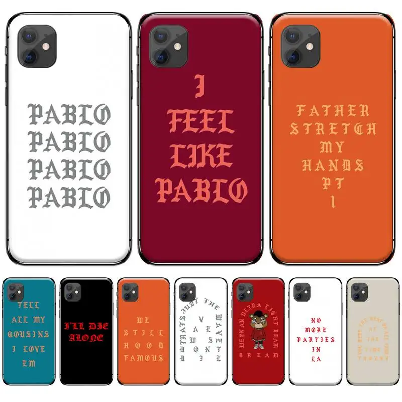 Милый чехол Kanye с цветным текстовым рисунком для iphone 5 5s 5c se 6 6s 7 8 plus x xs xr 11 pro max |