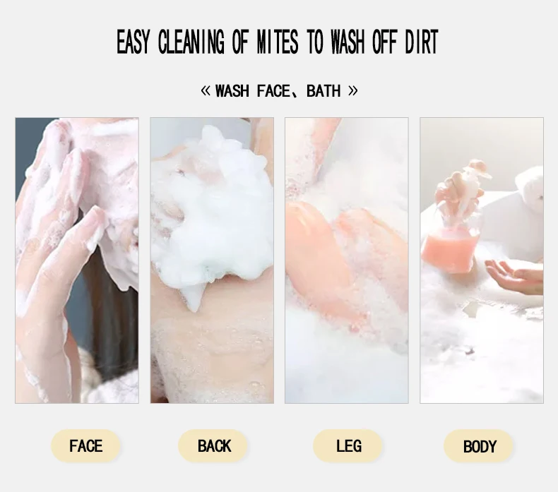 PinkyPinky Anti-mite handmade soap cleansing face deep cleaning sea salt essential oil ginseng soap foaming net