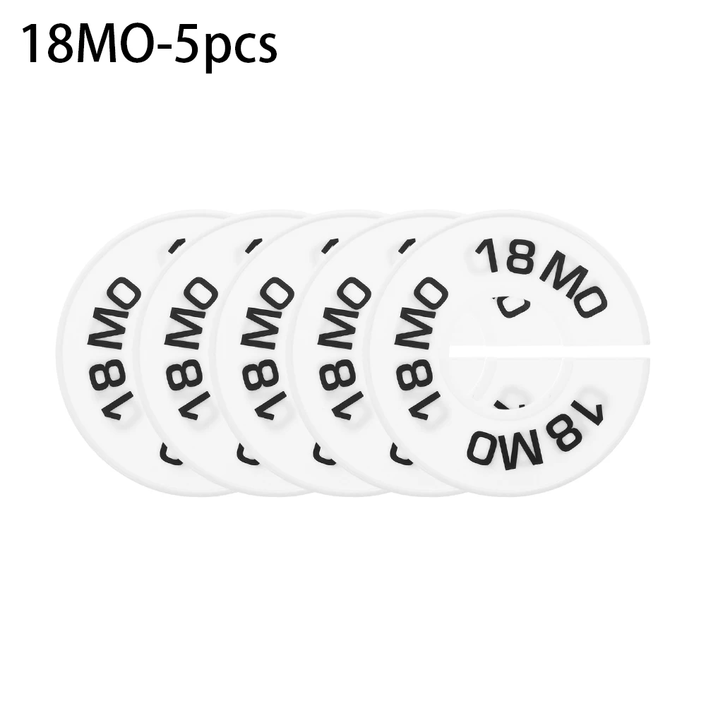 18MO-5pcs Новые 5 шт. DIY Детская одежда бирки с размерами круглые вешалки для шкафов разделители магазинов Висячие Органайзер Размер Маркировка кольцо этикетки для одежды - Цвет: 18MO-5pcs