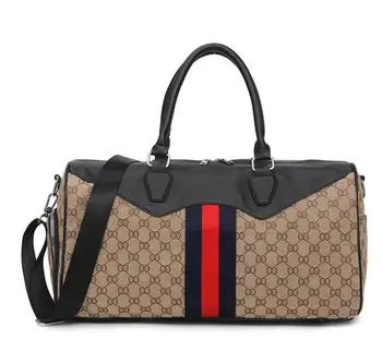 

New type of portable travel bag with printed color bar, large bag, large capacity bag, shoe compartment, fashionable fitness bag