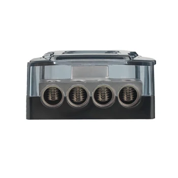 Bornera de 4 vías + 1, multifuncional, práctico, duradero, Bloque de Distribución de Energía, Entrada 0AWG y salidas 4AWG 2