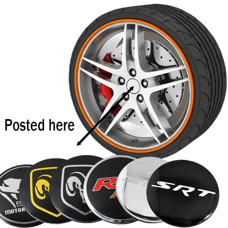 Car styling 4Pcs 56MM Wheel Center Hub Cap Badge Decal Sticker For