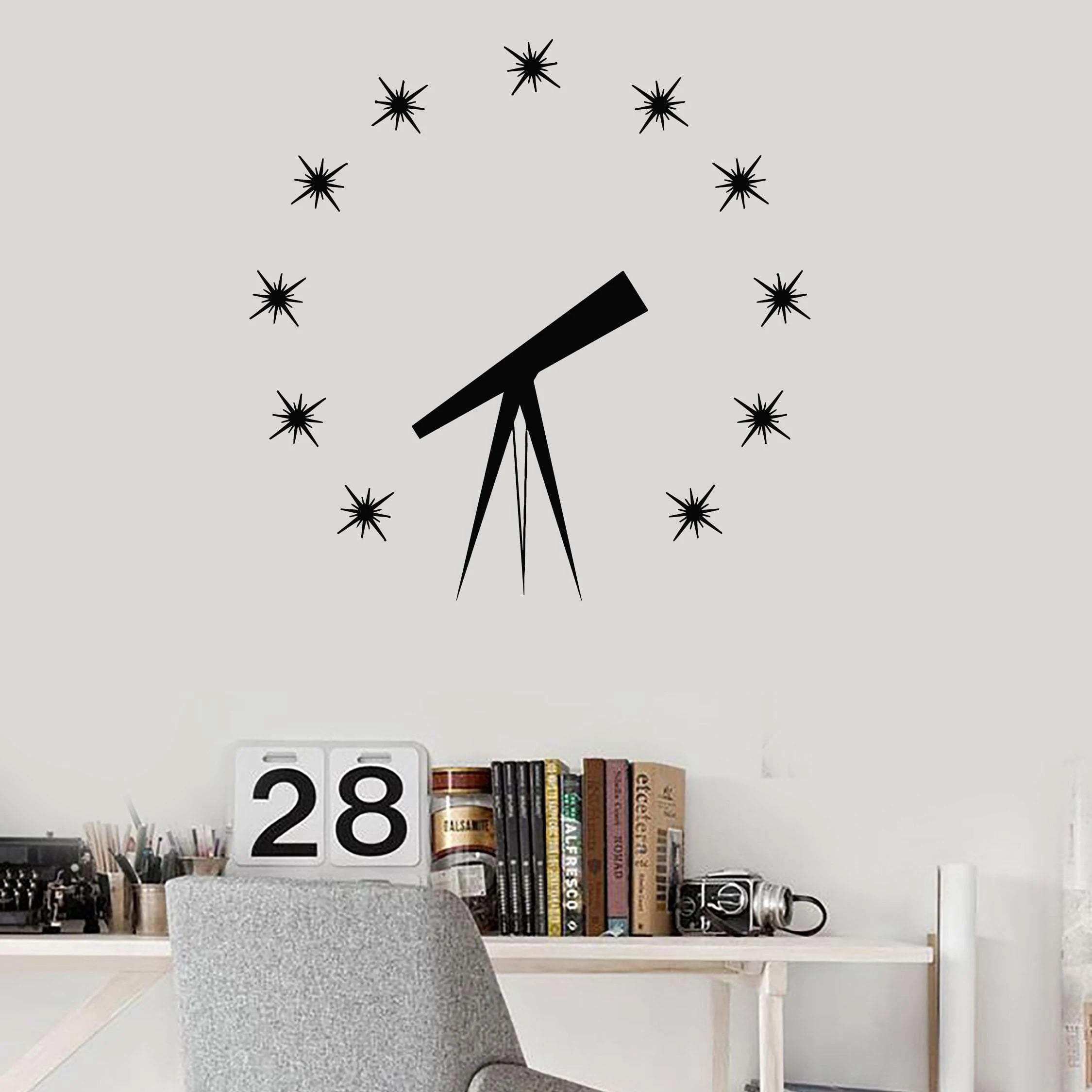 Movie Stars Machine Wall Sticker Cinema Style Decoration Creative Vinyl Pvc Decal Simple Pattern Poster AY1963 | Дом и сад