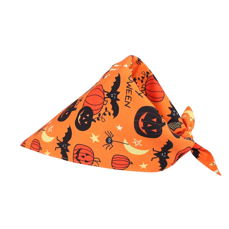 Dog Halloween Bandana Pet Triangular Scarf Bib Fashionable Neckerchief Adjustable For Puppy Dog Cat Puuppy Dog