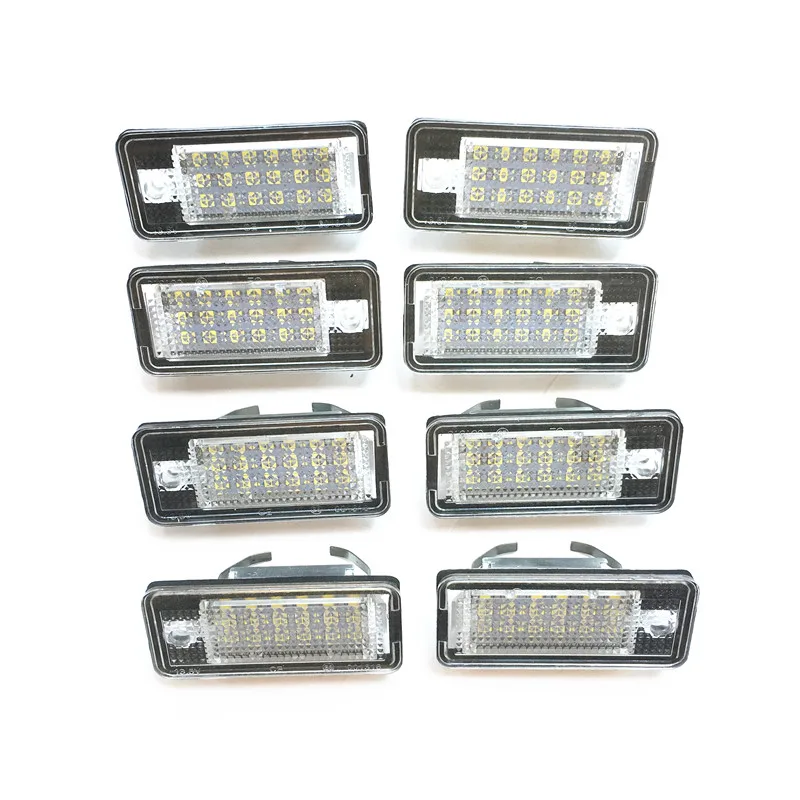 1/2/4 пары для A4 S4 B6 B7 A6 S6 C6 A3 S3 A8 S8 D3 Rs4 Rs6 Avant Q7 Canbus без ошибок автомобиля светодиодный номерной знак света 12 В led лампа - Испускаемый цвет: 4 Pair Plate Lights