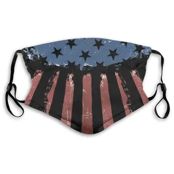 

American Flag Masks With filter Washable & Reusable Anti Dust Breathable Mask With Adjustable Ear Loops