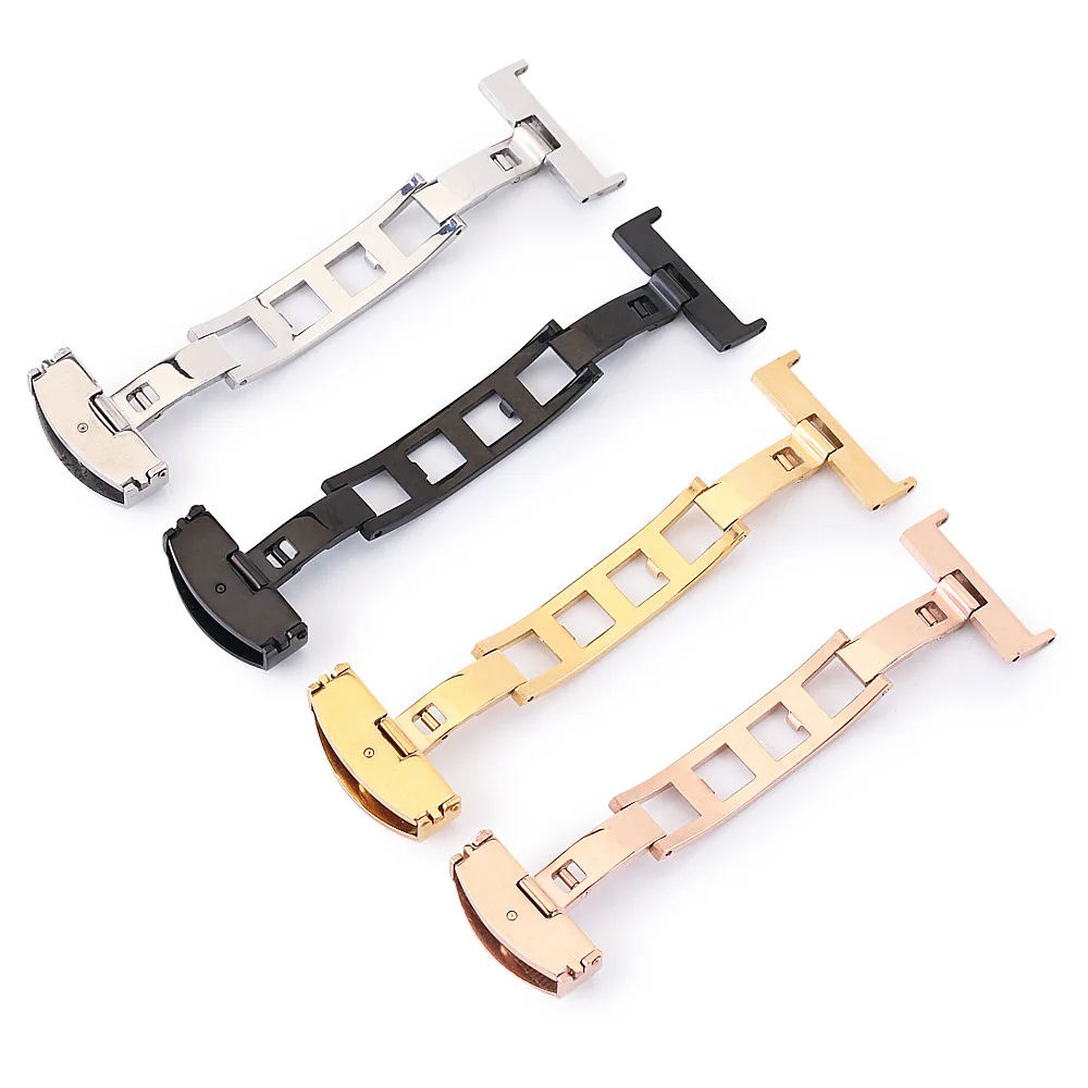14 mm, 16 mm, 18 mm, 20 mm, 22 mm, 316L-Edelstahl, massiv, doppelt faltbar, Schmetterlingsuhr, Schnallenverschluss, Ersatz für Lederarmband – Detail 9