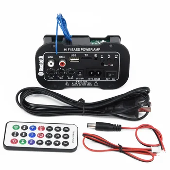 

Car Bluetooth HiFi Bass Power AMP Stereo Digital Amplifier USB TF Remote f h