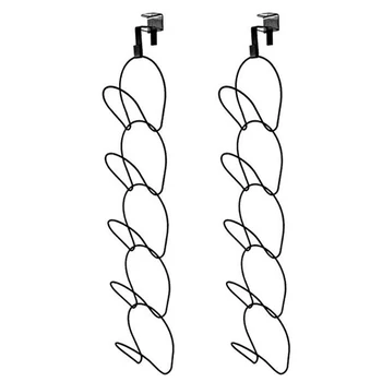 

NEW-Cap Rack 2 Pack - Holds Up to 10 Caps Baseball Cap Holder Ball Caps Display Racks Wall Mount Door Closet Hanging Hat Organiz