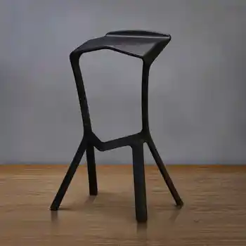 

Nordic Shark Mouth Bar Chair Designer High Bar Stool Plastic Bar Chairs Modern Simple Personality Creative High Stools