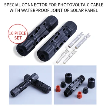 

10 Pieces/Sett, PV Connectors Solar Connector Solar Panel Connectors Male & Female 30A 1000V DC IP67 for Solar cable use