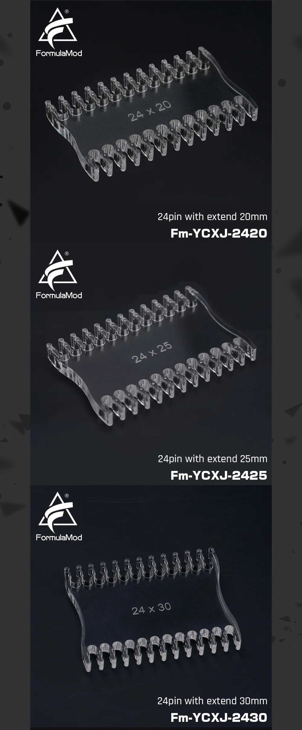 FormulaMod Fm-YCXJ Extend Type Cable Comb For 180° Bending Easy To Fix And Bend Cable Management Tools  