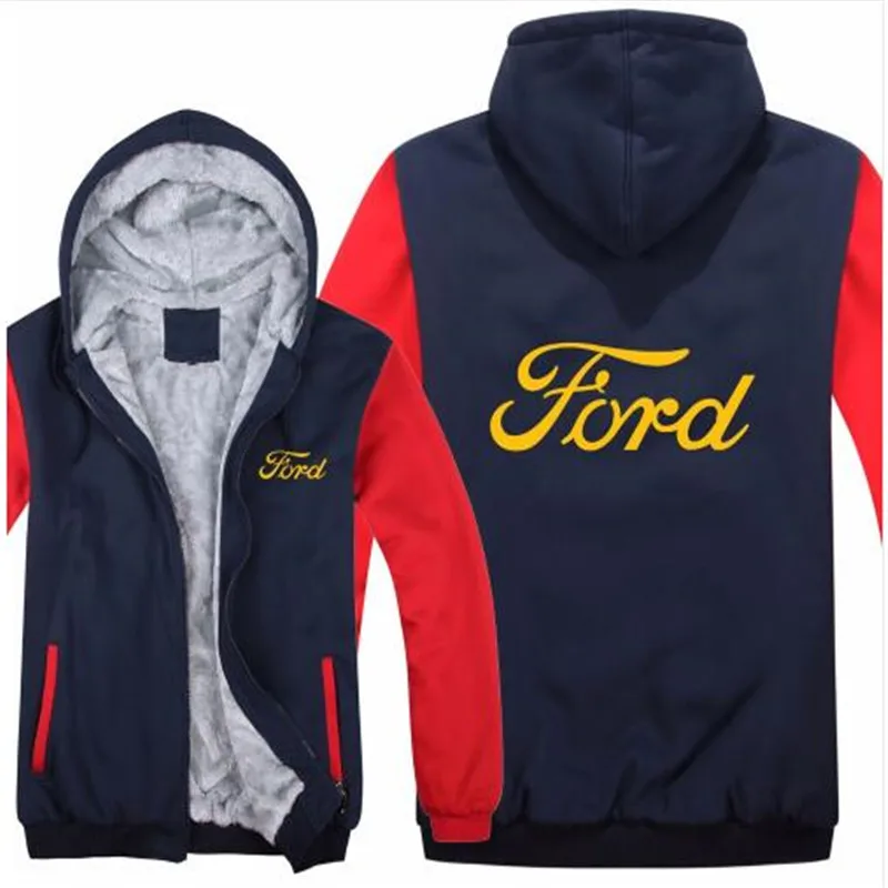 Ford толстовки зимняя Мужская модная повседневная шерстяная флисовая толстовка Ford пуловер Мужское пальто - Цвет: 5