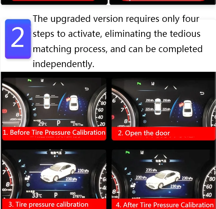 Подходит для Toyota Camry OBD монитор давления в шинах дисплей приемника