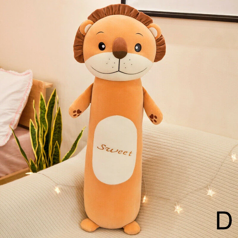 Цилиндрическая игрушка с животными из мультфильмов для подушки кролик обезьяна ленивый плюшевая игрушка детская кукла AN88 - Цвет: D