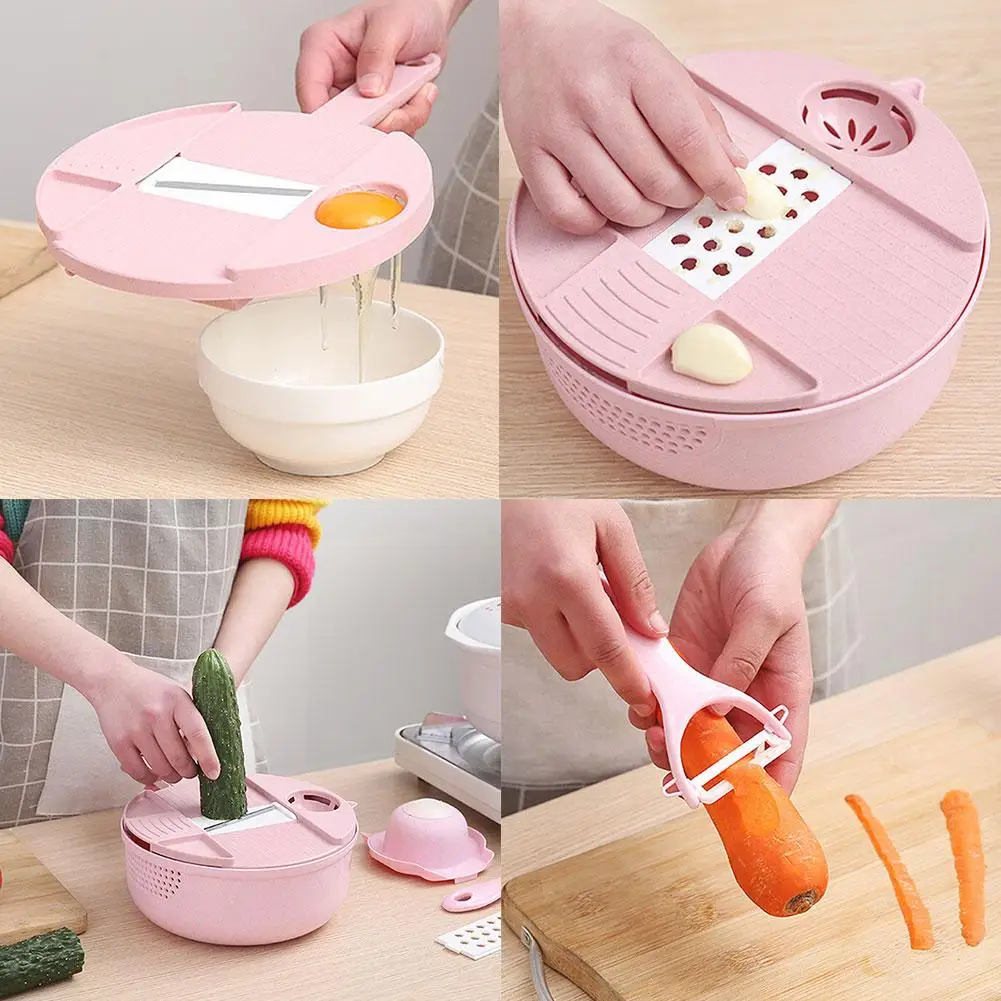 

Multifunctional Plastic Vegetable Carrot Scraper Peeler Cutter Slicer Detachable Grater Holder Kitchen Tool