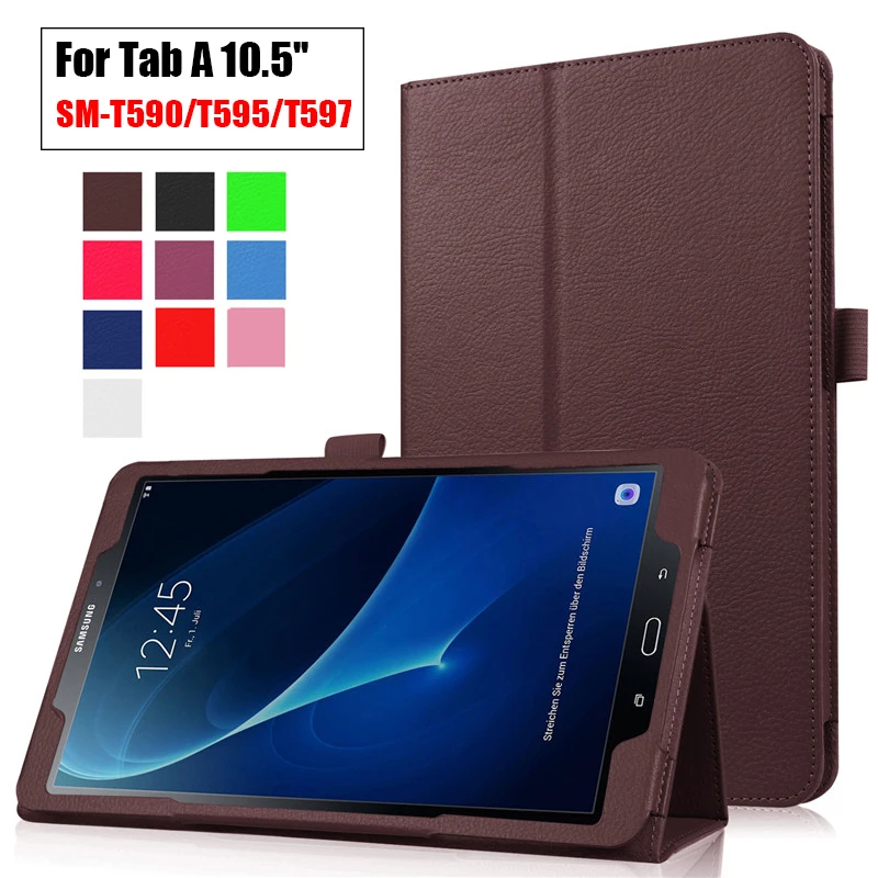 Чехол для планшета Samsung Galaxy Tab A 10 5 T590 T595 SM 2018 кожаный складной смарт чехол с
