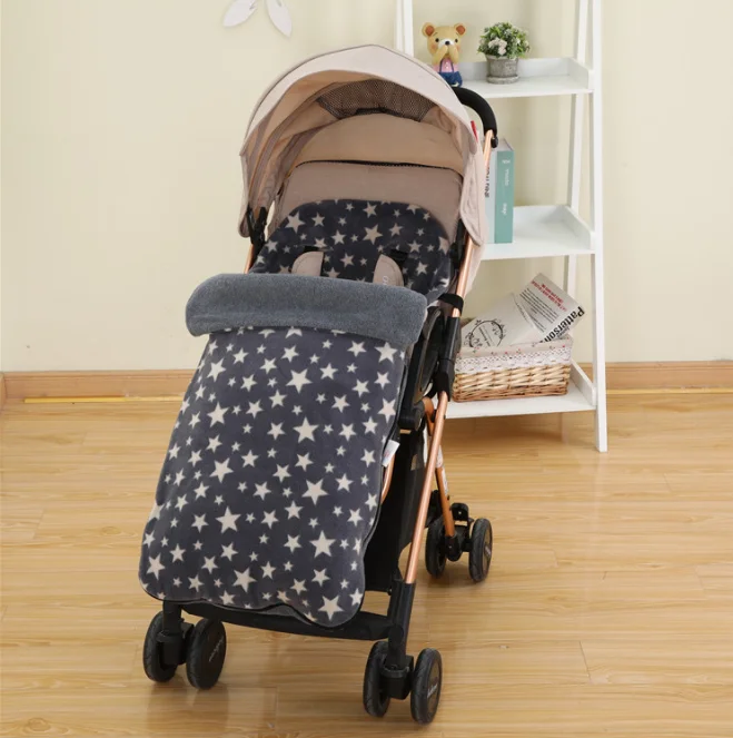 Зимний теплый спальный мешок для новорожденных; конверт для детской коляски; спальные мешки; флисовая пеленка; накидка для коляски; муфта для ног для малышей - Цвет: Серый