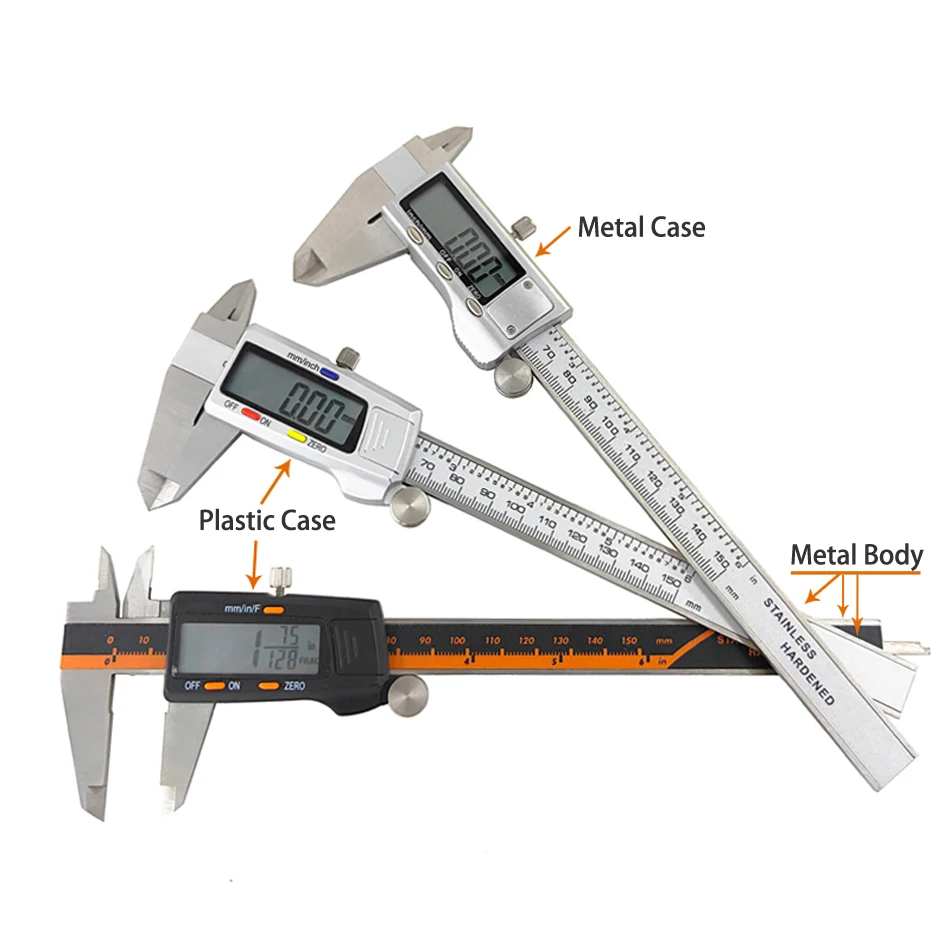 Paquimetro цифровой штангенциркуль 0-150 мм штангенциркуль из нержавеющей стали металлический корпус Калибр микрометр электронный Калибр