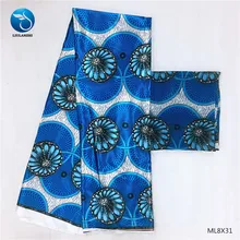 LIULANZHI африканская шелковая восковая ткань полиэстер нигерийская атласная ткань 4+ 2 ярдов принты атласная ткань для платья ML8X