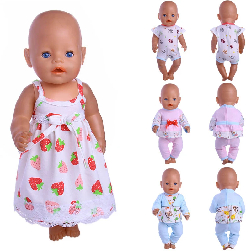 Brand New Skirt Summer Dress For 18 Inches & 43 Cm Of Doll Clothes Cartoon  Pattern Clothes Baby Clothes Accessories ,generation - Dolls Accessories -  AliExpress