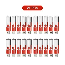 Aliexpress - Exmapor 8GB Flash Drive 20 Pack Thumb Drives Bulk Multipack Zip Drive 16 GB USB Memory Sticks Metal Swivel Pen Drive 4GB 2GB Red