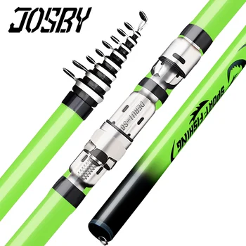 

JOSBY 2020 NEW Rock Fishing Rod Carbon Fiber Telescopic Carp Pesca pole Portable Spinning travel ultralight 3.6M 4.5M 5.4M 6.3M
