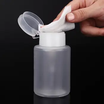 

2pcs Manicure Pressed Empty Container Nail Polish Remover Storage Box Transparent Storage Bottle for Manicure Accessories