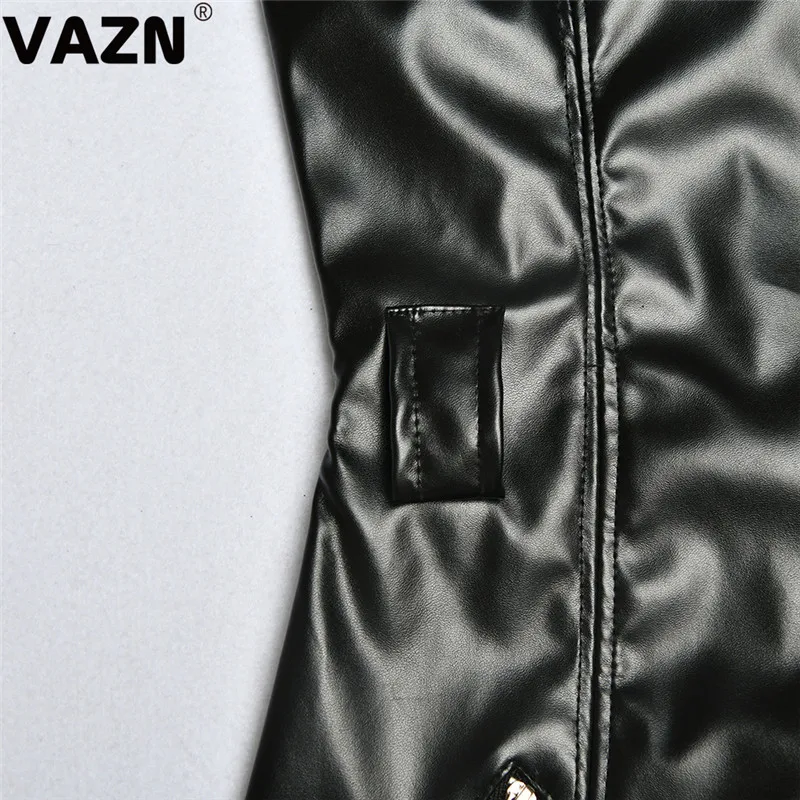 VAZN, FD8359, новое кожаное платье, сексуальное, Клубное, классическое, черное, с вырезом, на одно плечо, на шнуровке, высокая талия, женское, тонкое, мини платье