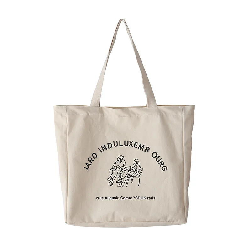 Women Large Canvas Bag Jardin du Luxembourg Cotton Cloth Shoulder