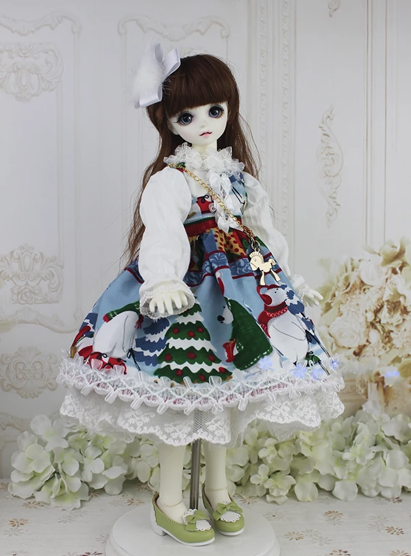 1/3 1/4 BJD SD кукла одежда Рождество Лолита платье костюм для 1/3 1/4 Кукла Одежда