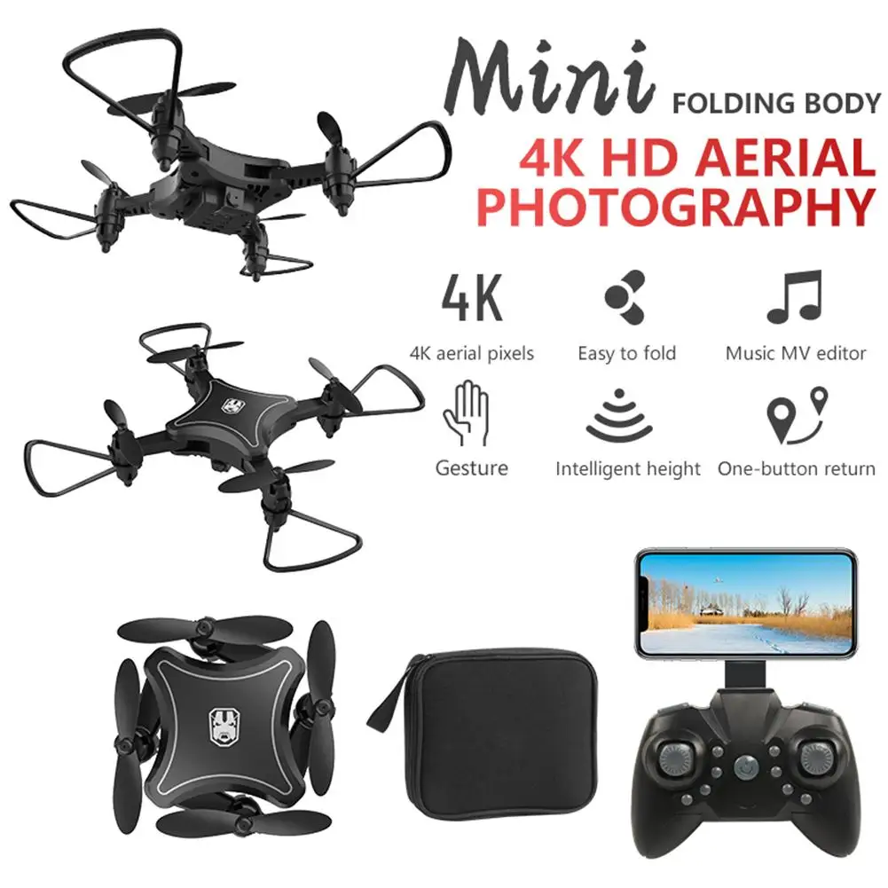 Mini Drone 4K 720P HD Camera WiFi Fpv Air Pressure Altitude Hold Foldable Quadcopter RC Drone Toy PK SG907 SG901 SG106 E61 HS210