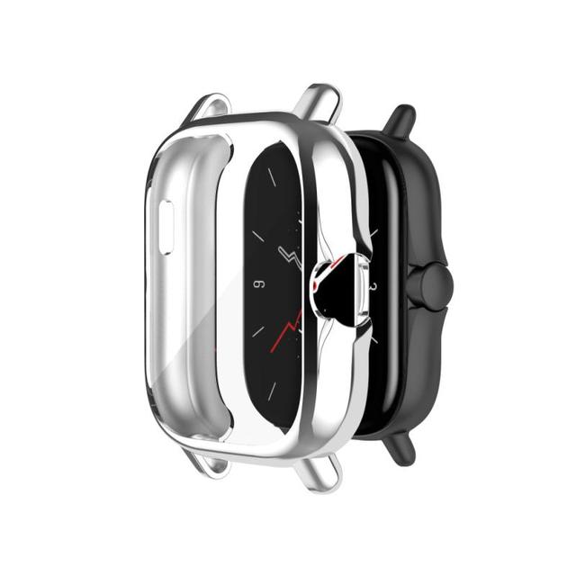 For Huami Amazfit GTS 2 Watch Protective Case A1968 Electroplating TPU All-inclusive Anti-scratch Rubber Sleeve