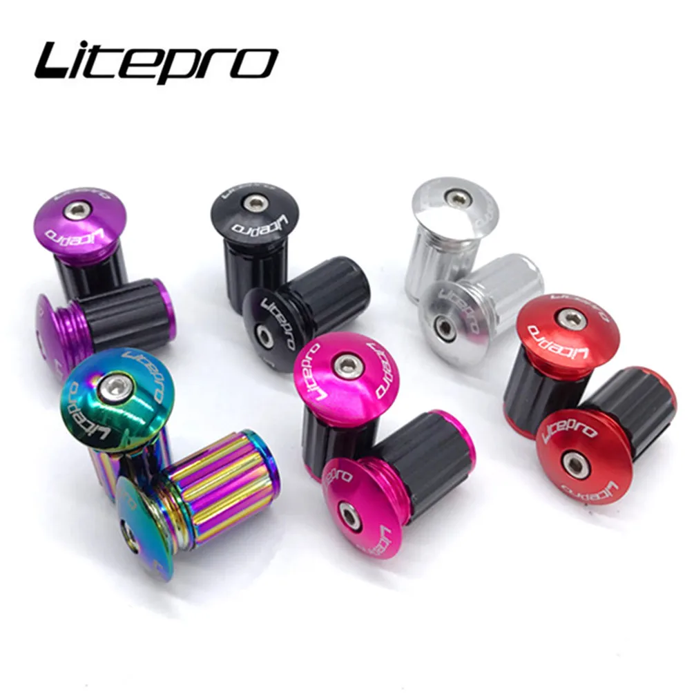 Litepro складной велосипед ручками Вилки MTB велосипеда заглушка для руля Алюминий