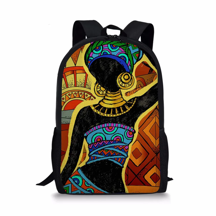 P4828C Cusotm Print 3pcs/set School Bags for Kids Black Art African Girl Printing School Bagpack Children Shoulder Book Bags Satchel - Цвет: P4828C