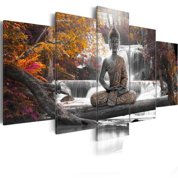 HUACAN Алмазная вышивка религия площадь Алмазная мозаика водопад подарок ручной работы - Цвет: 3956
